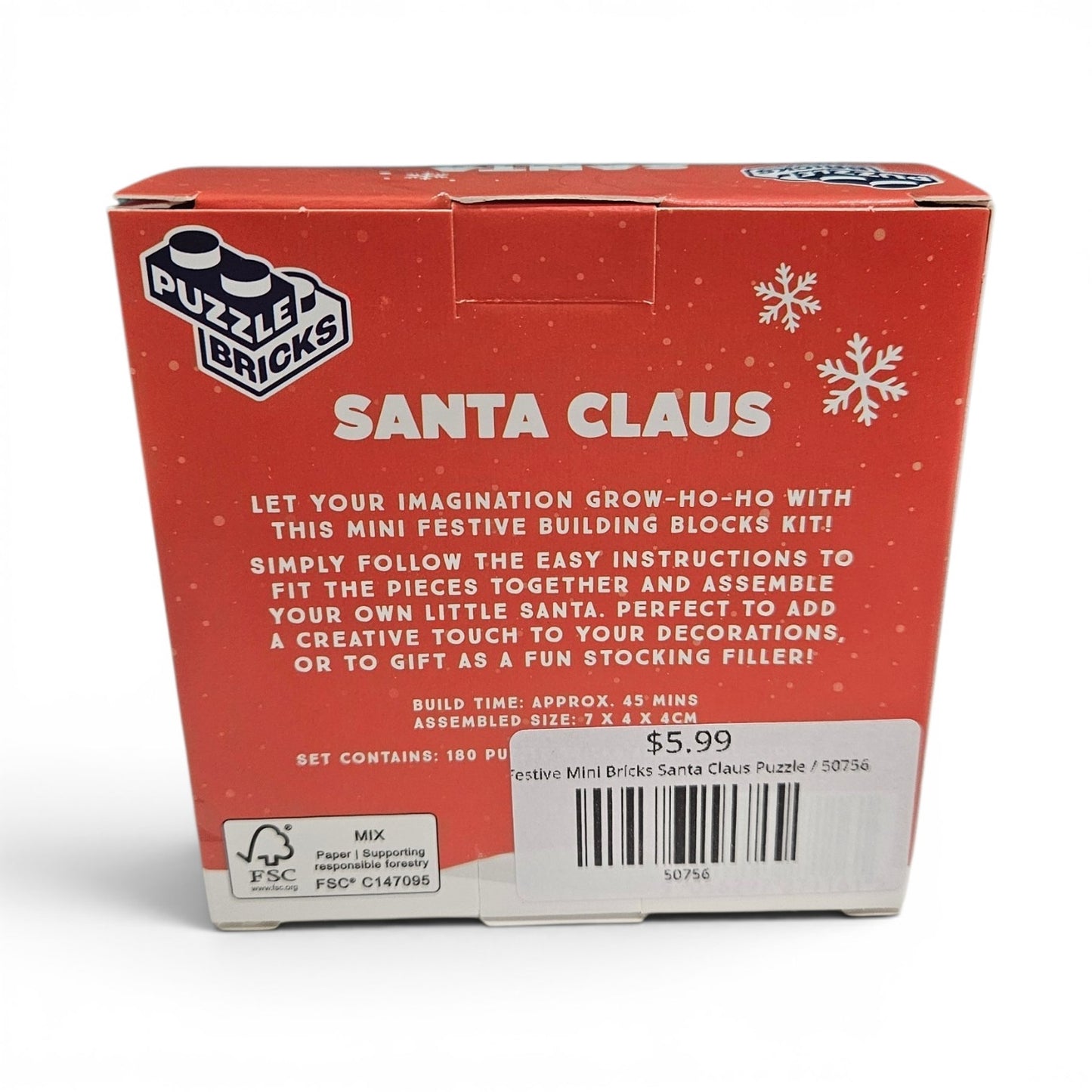 Festive Mini Bricks Santa Claus Puzzle