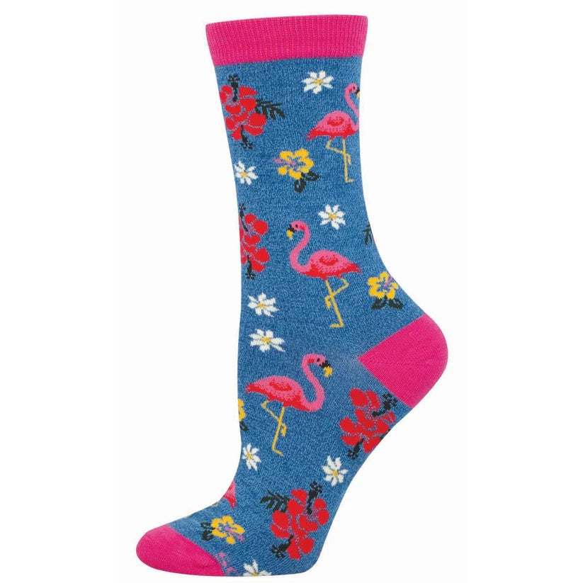 Flock Yeah Women's Bamboo Socks Blue Heather