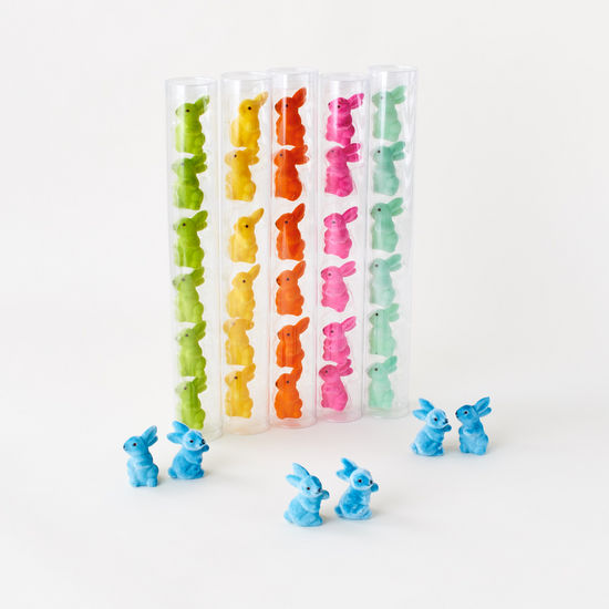 Flocked Bunny Assorted 2.5" (ORANGE AVAILABLE)