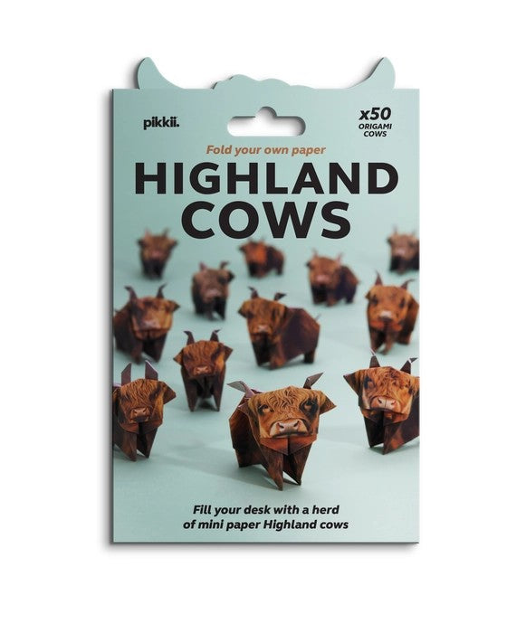 Fold Your Own Paper Highland Cows