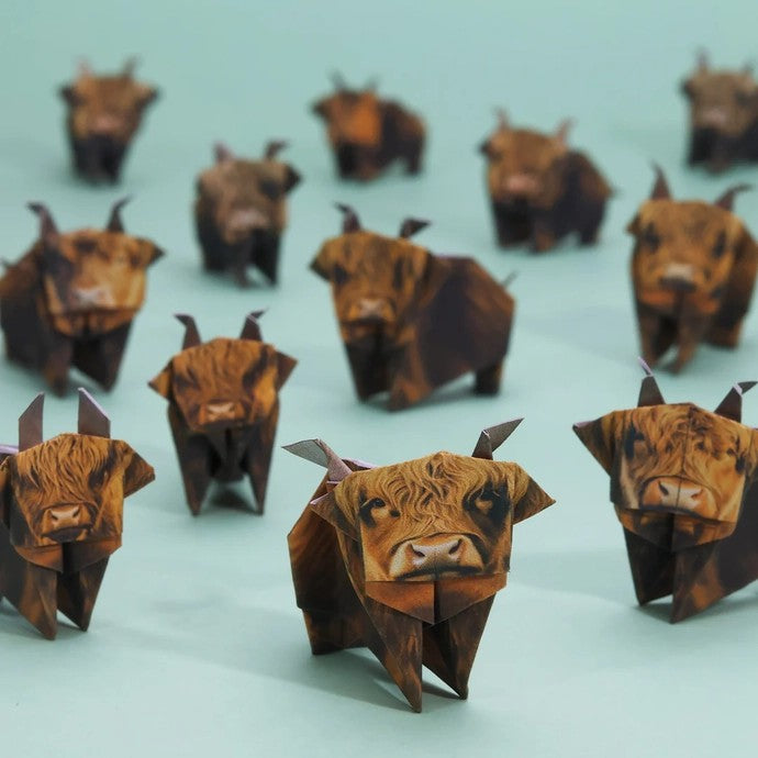 Fold Your Own Paper Highland Cows