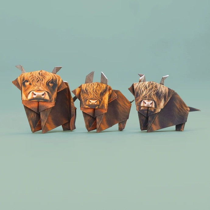 Fold Your Own Paper Highland Cows