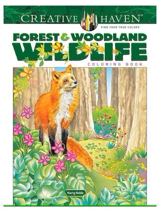 Forest & Woodland Wildlife Coloring Book Creative Haven