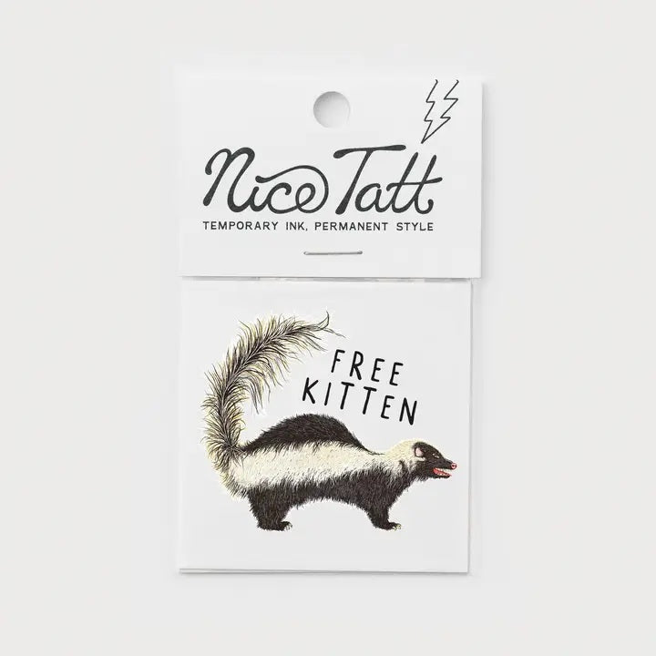 Free Kitten Skunk Nice Tatt Temporary Tattoo