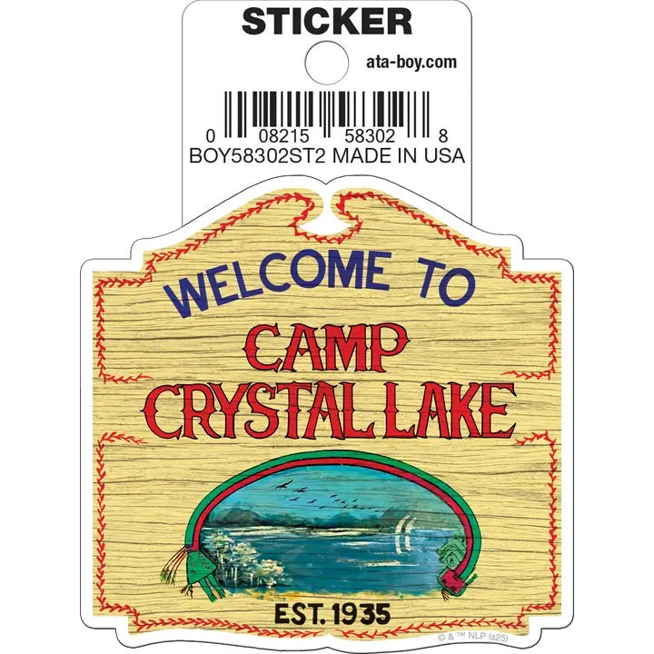 Friday The 13th Welcome To Camp Crystal Lake Die Cut Sticker