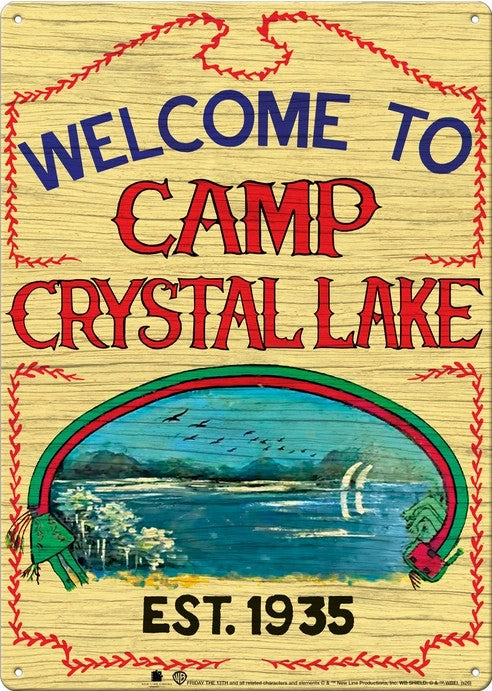 Friday The 13th Welcome To Crystal Lake Metal Sign