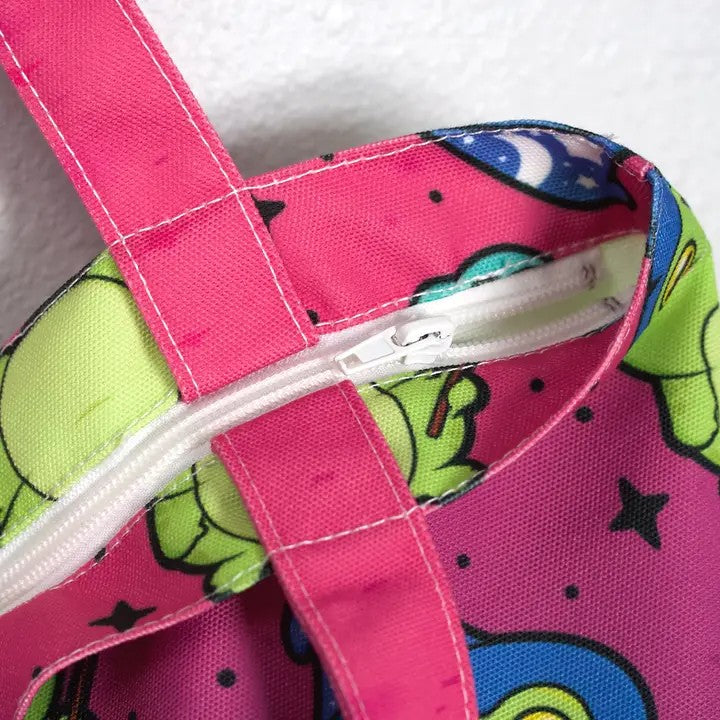 Frog Magic Zipper Tote
