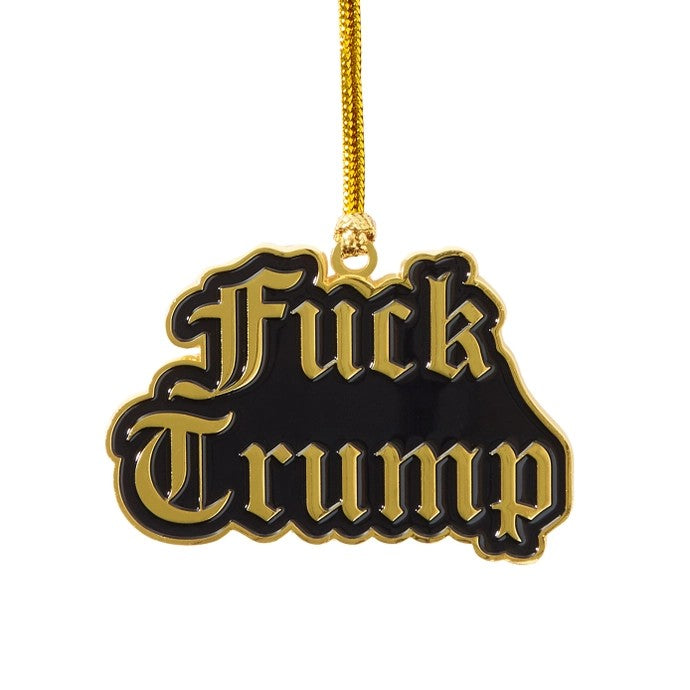 Fuck Trump Enamel Ornament