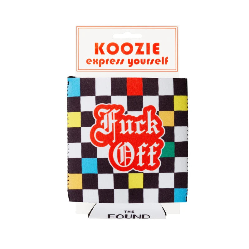 Fuck Off Checker Koozie