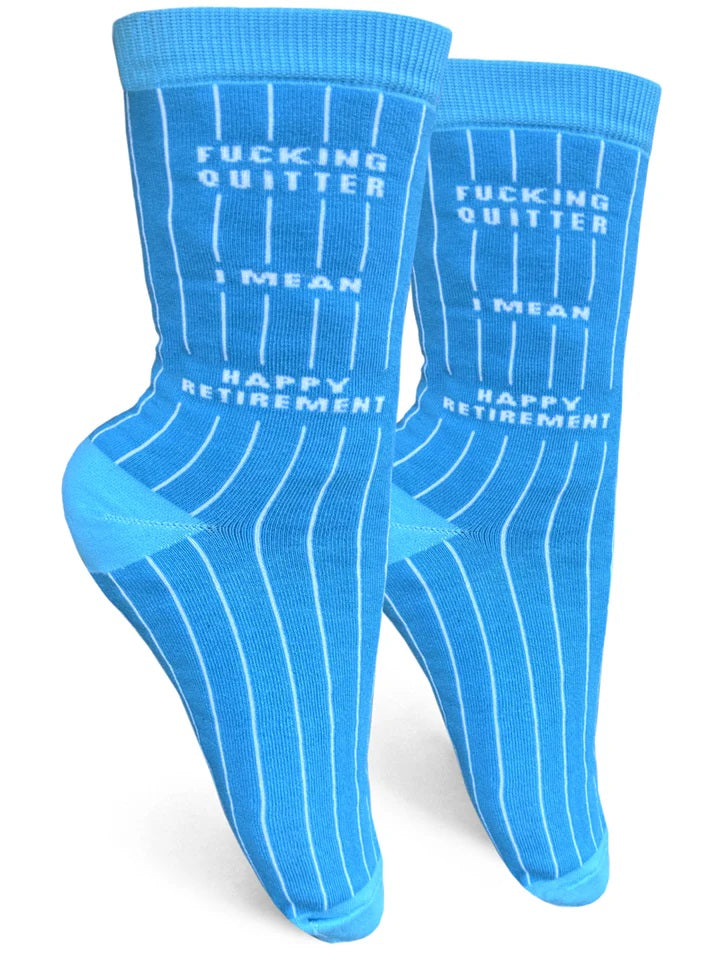 Fucking Quitter I Mean Happy Retirement Women's Socks