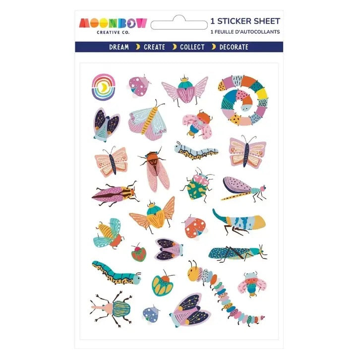 Funky Bugs Holographic Sticker Sheet