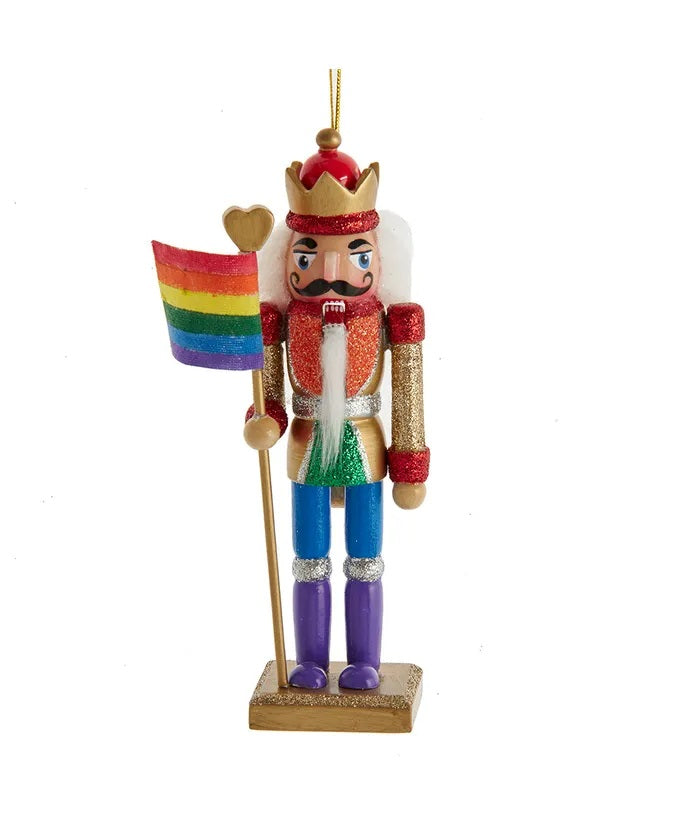 Gay Pride Nutcracker Wood Ornament