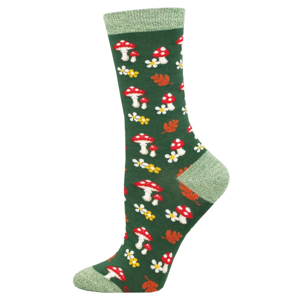 Gems Of The Forest Women's Bamboo Socks Green Heather