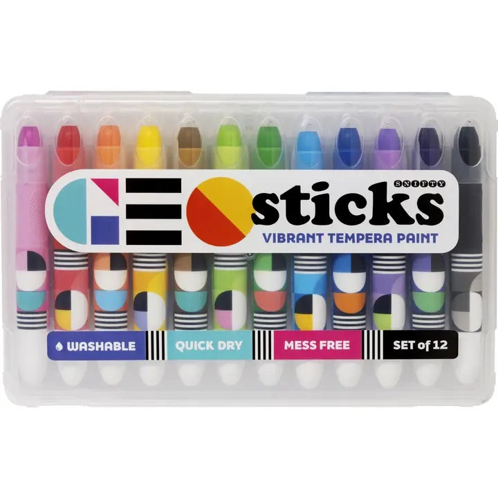 Geo Sticks Set Of 12 Bright Paint Sticks