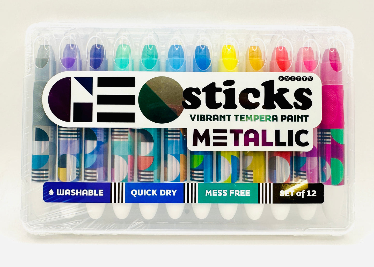 Geo Sticks Set Of 12 Metallic Paint Sticks