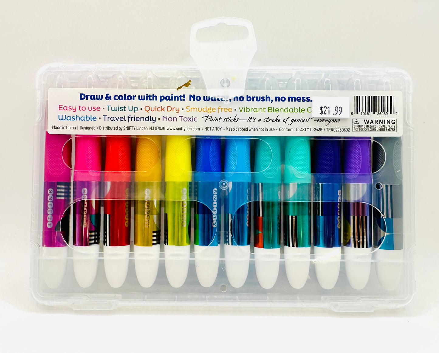 Geo Sticks Set Of 12 Metallic Paint Sticks