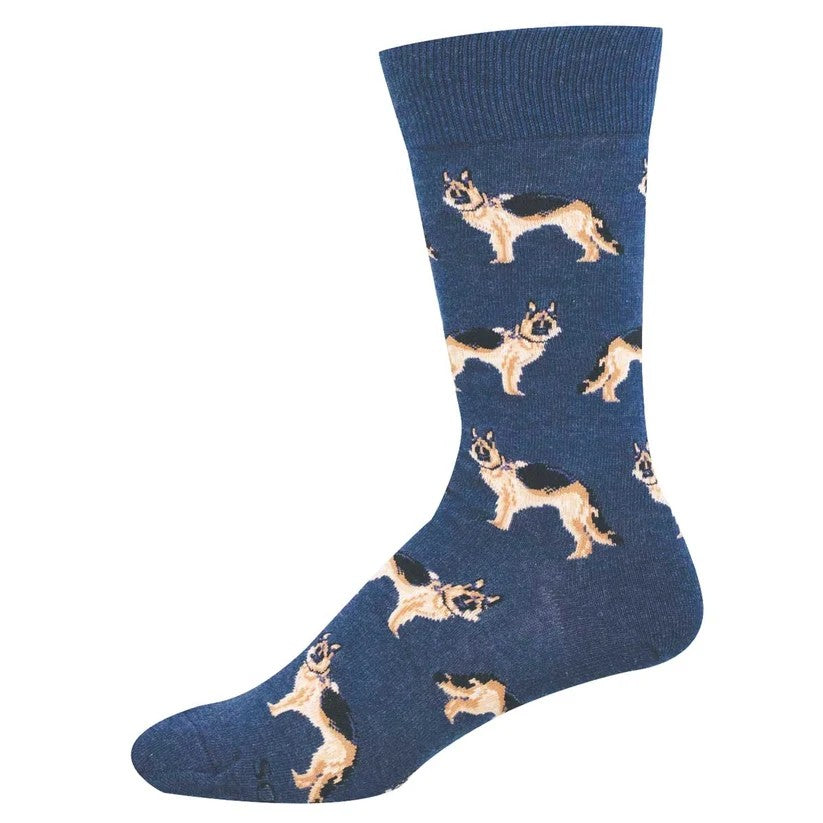 German Shephards Men's Socks Navy Heather