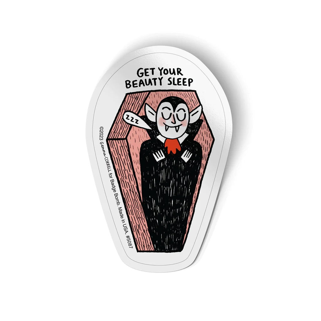 Get Your Beauty Sleep Vampire Sticker