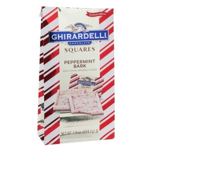 Ghirardelli White Chocolate Peppermint Squares Bag 7.9 oz