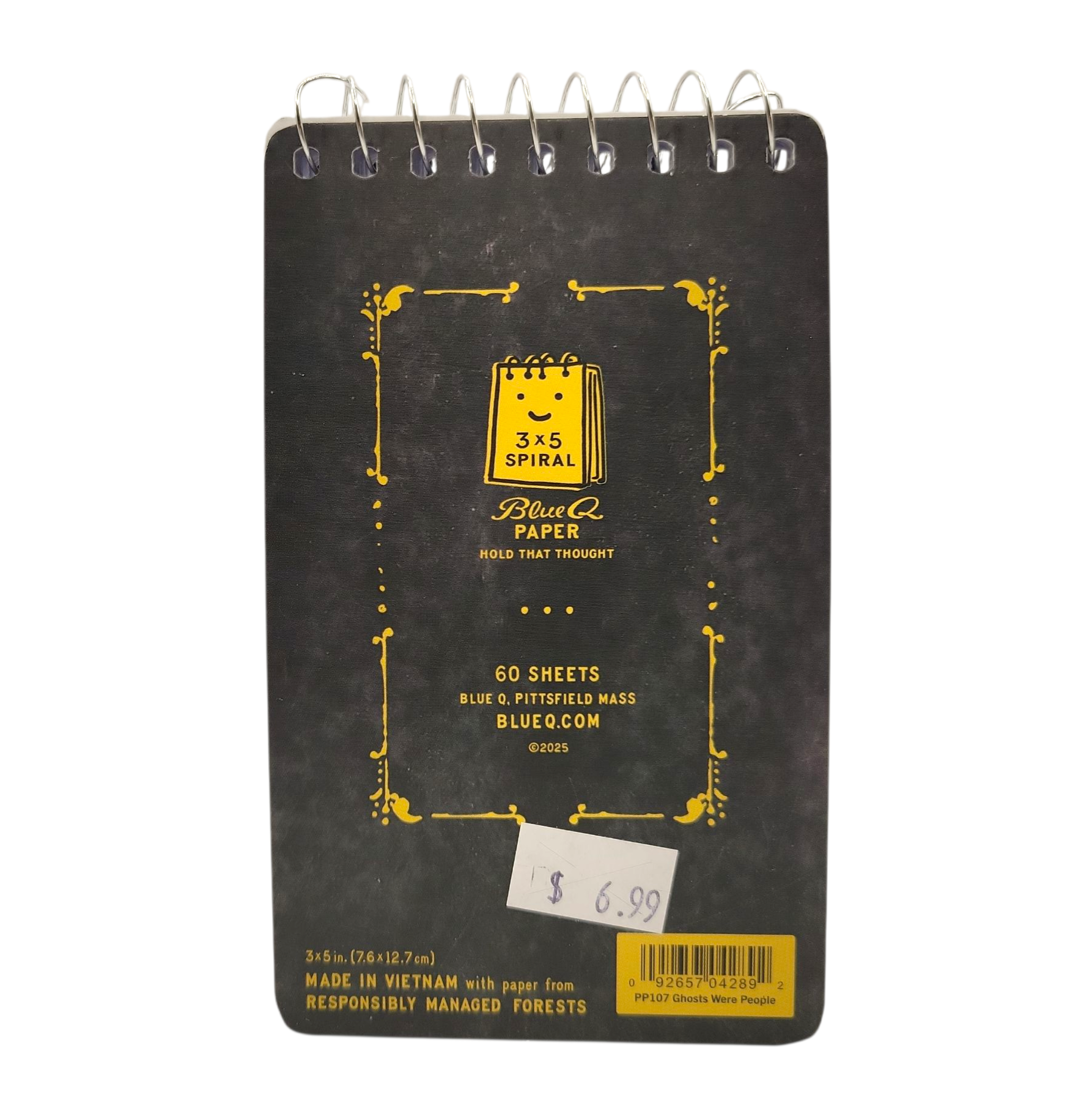 Ghosts Were People Too 3x5 Spiral Notebook