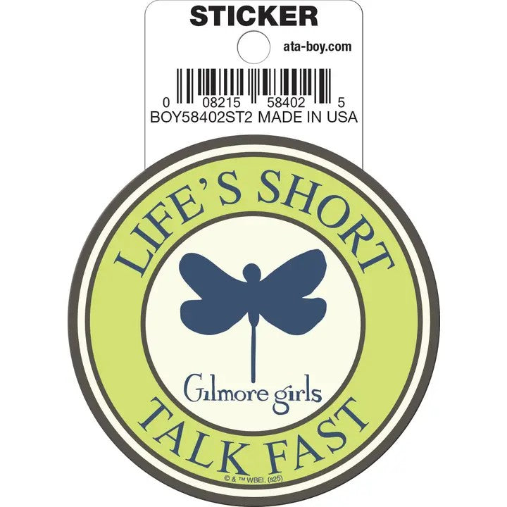Gilmore Girls Life Is Short Talk Fast Die Cut Sticker