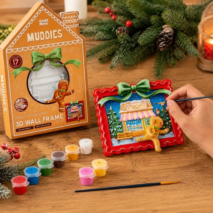Gingerbread Paint Your Own 3D Wall Frame