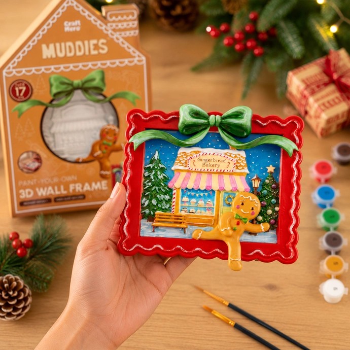 Gingerbread Paint Your Own 3D Wall Frame