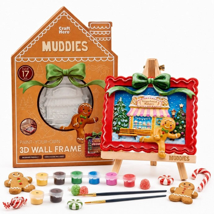 Gingerbread Paint Your Own 3D Wall Frame