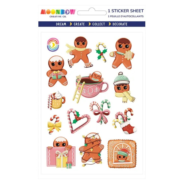 Gingerbread Adventures Glossy Sticker Sheet