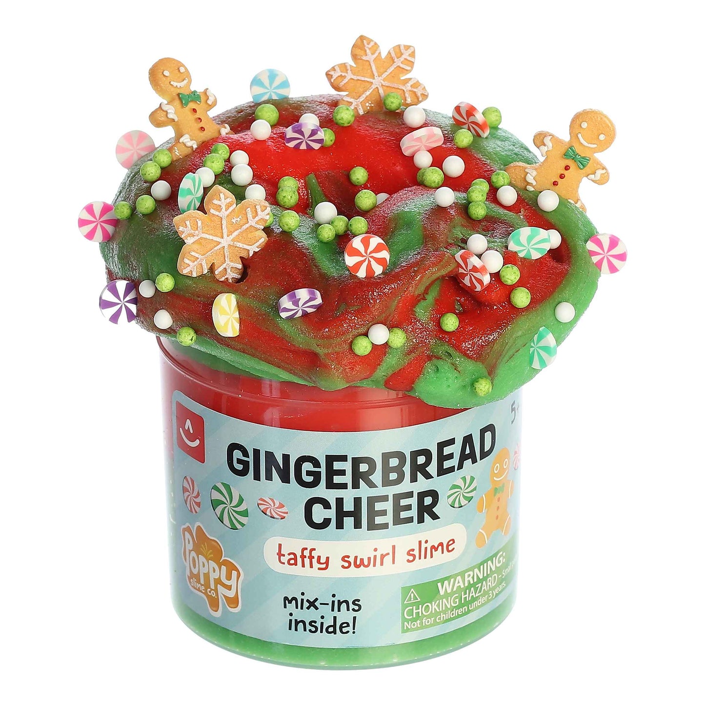 Gingerbread Cheer Taffy Swirl Slime