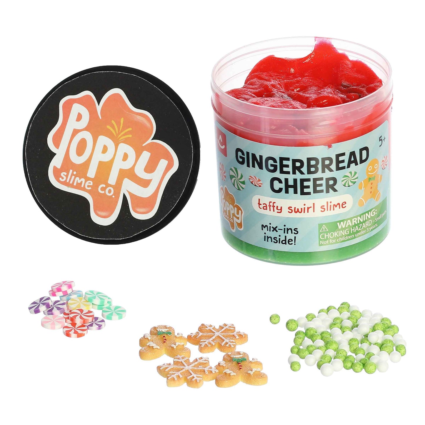 Gingerbread Cheer Taffy Swirl Slime