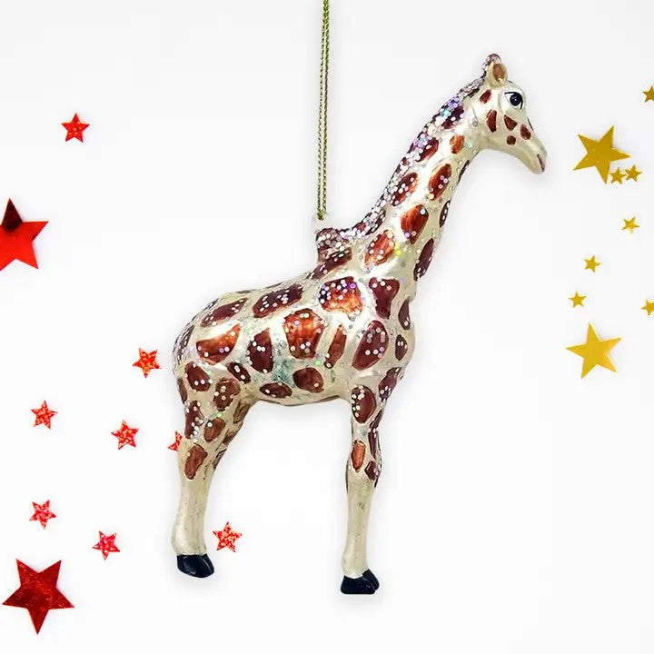 Giraffe Glass Ornament