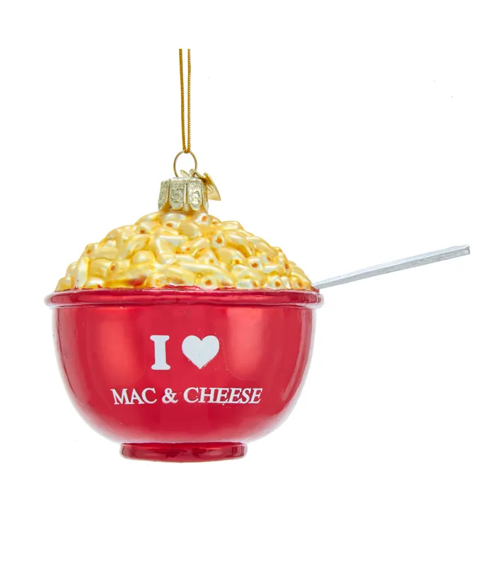 Mac & Cheese Glass Ornament