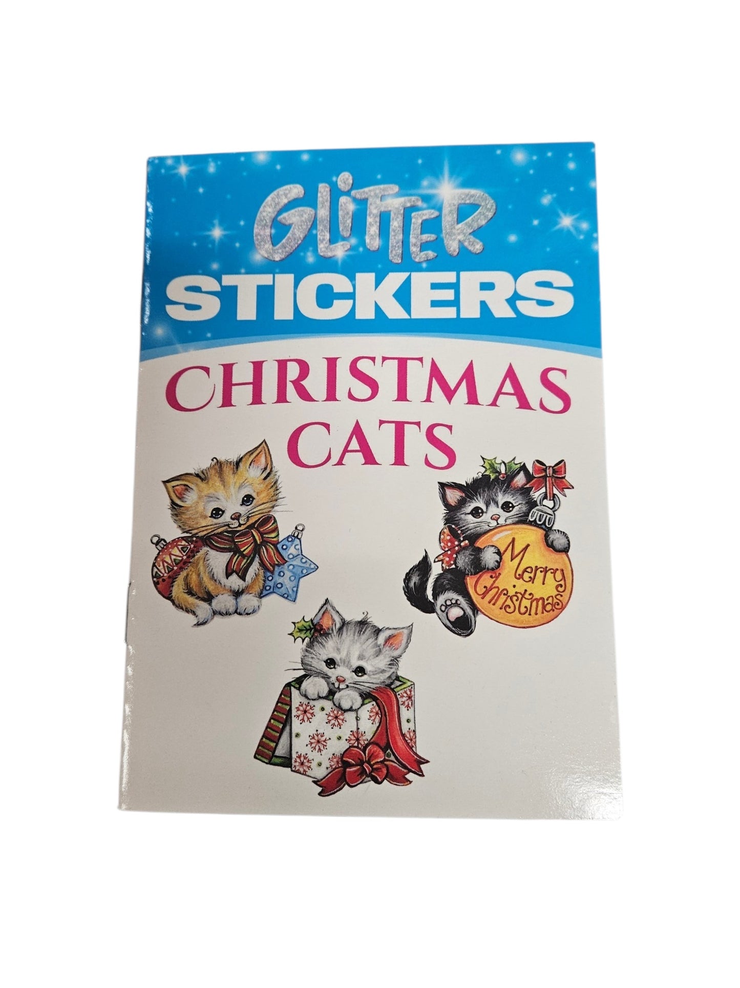 Glitter Christmas Cat Stickers