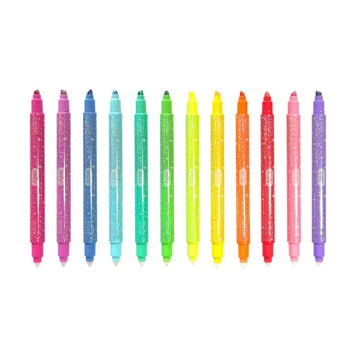 Glittery Erasable Markers 12 Piece Set