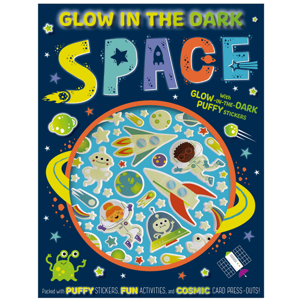 Glow In The Dark Space Puffy Sticker Activity Book