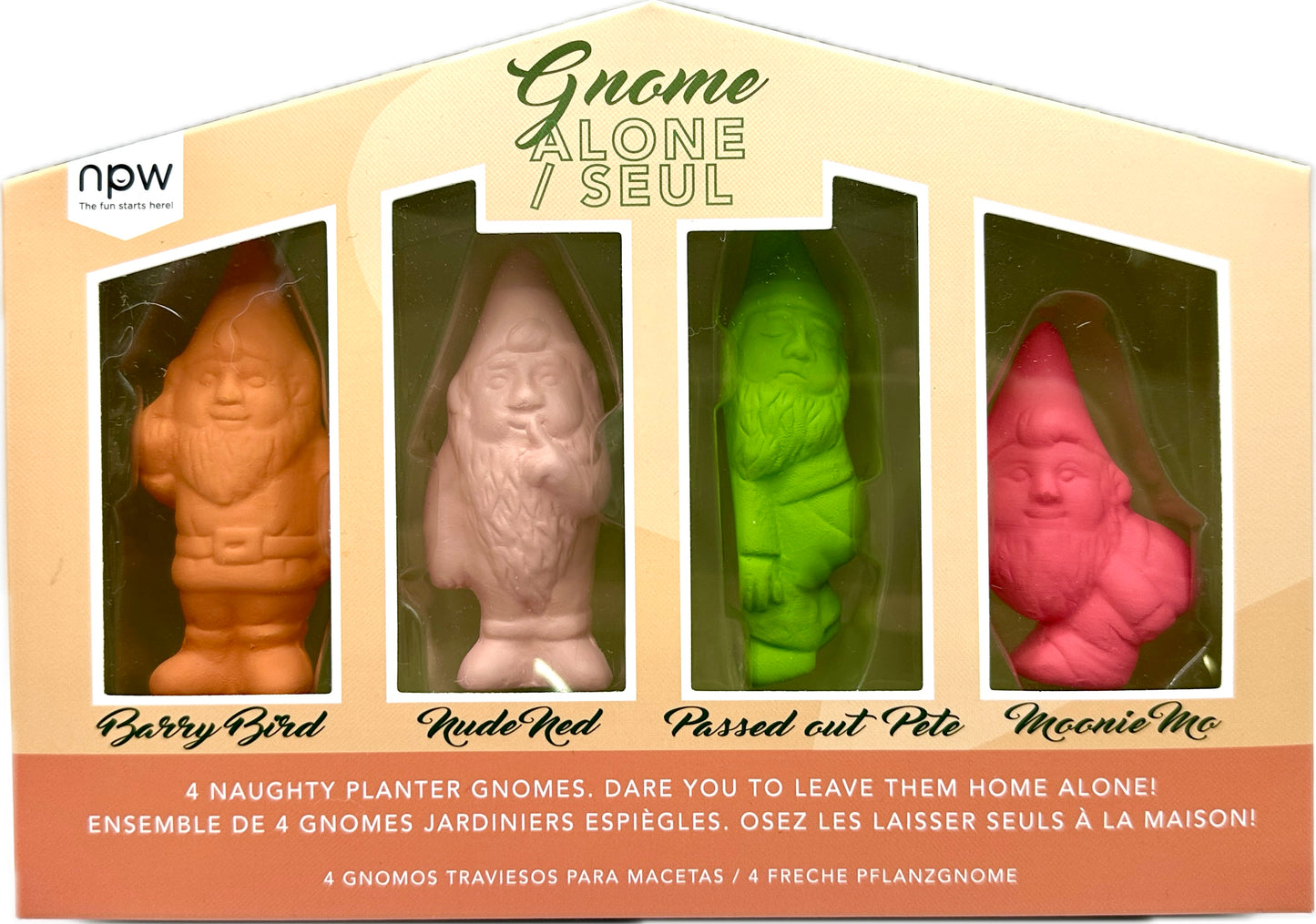 Gnome Alone Naughty Planter Gnomes Set of 4
