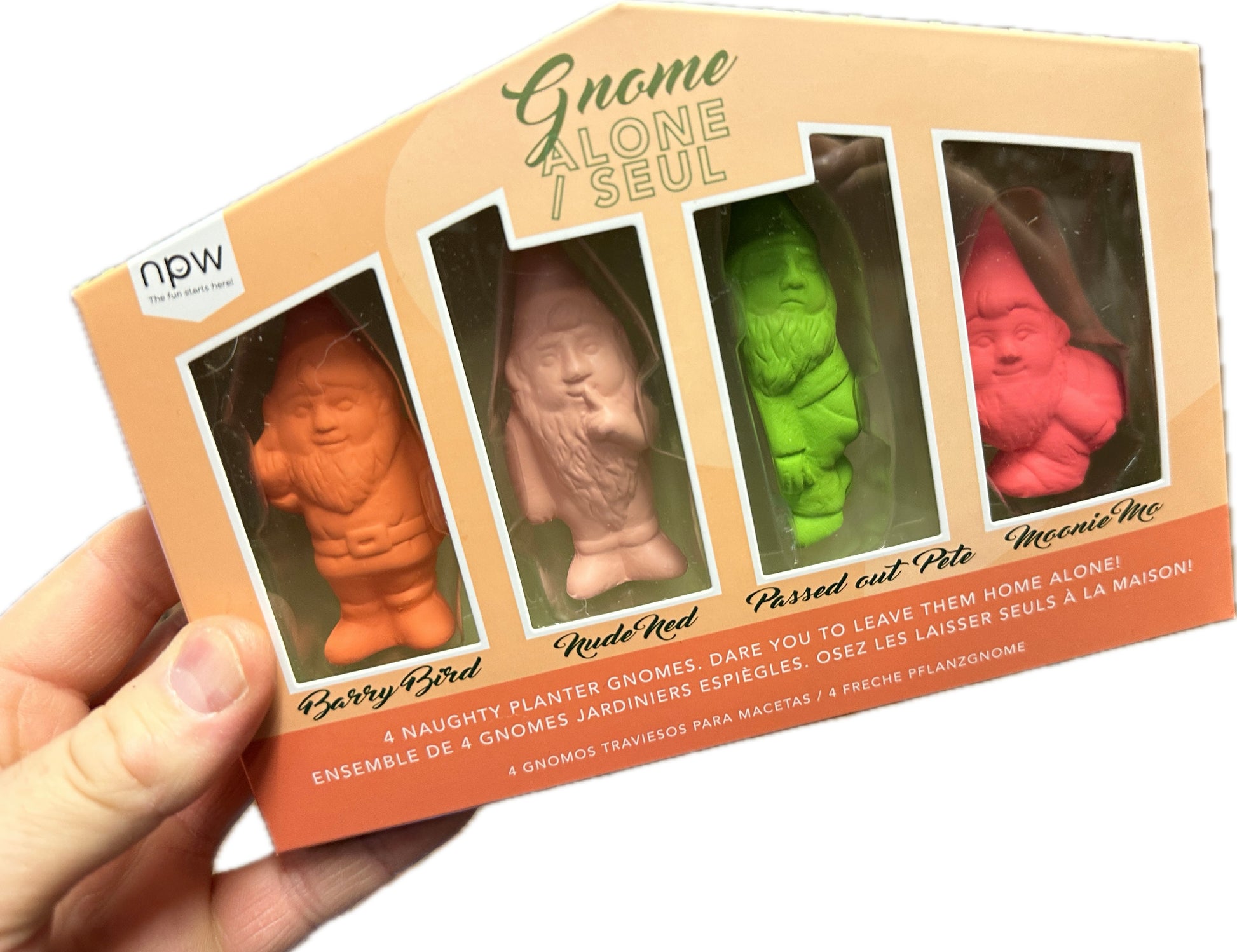 Gnome Alone Naughty Planter Gnomes Set of 4