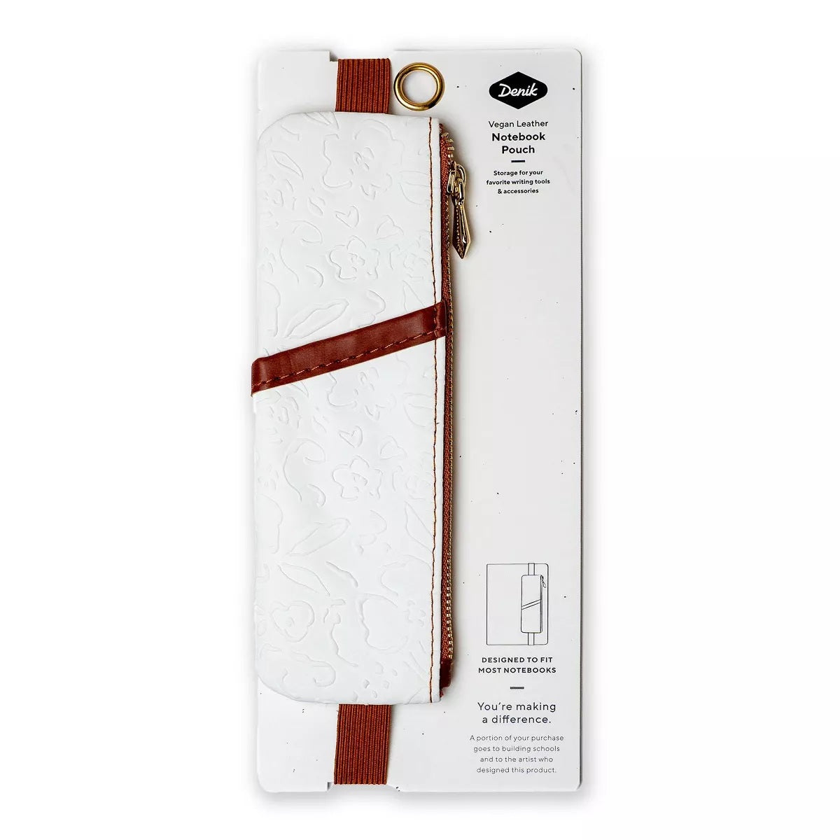 Golden Hour Embossed Vegan Leather Notebook Pouch