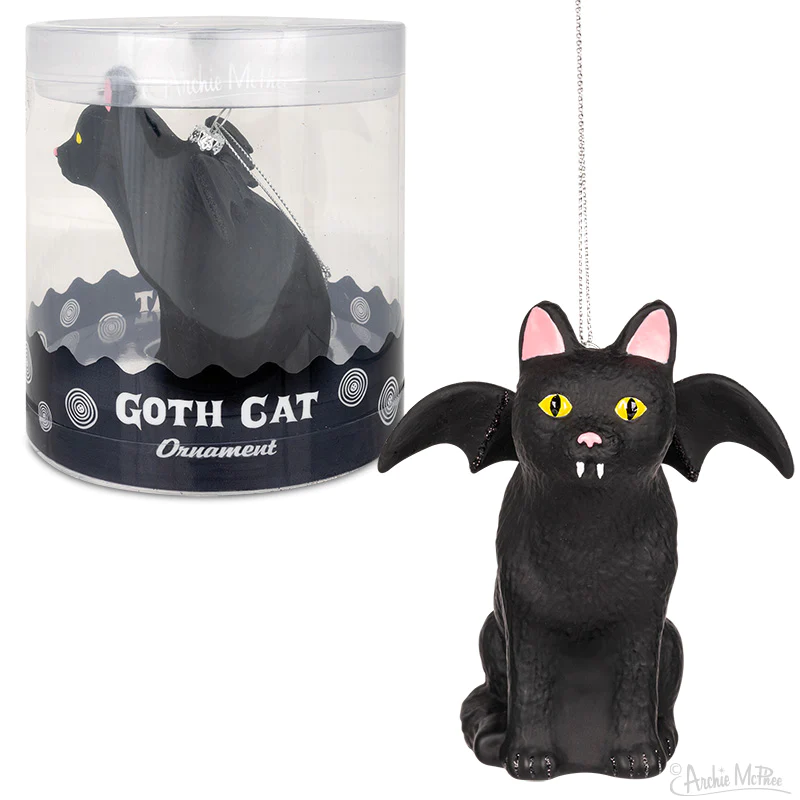 Goth Cat Ornament Archie