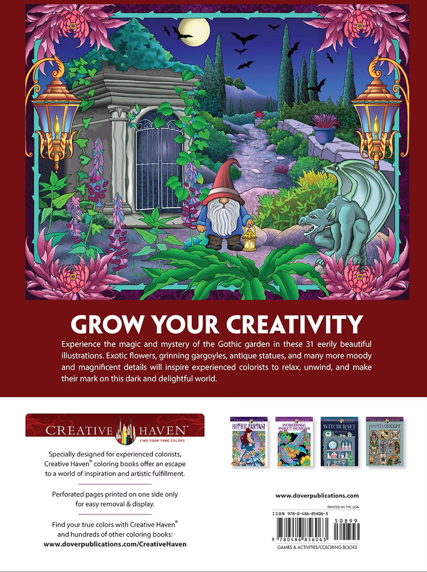 Goth Gardens Coloring Book Creative Haven