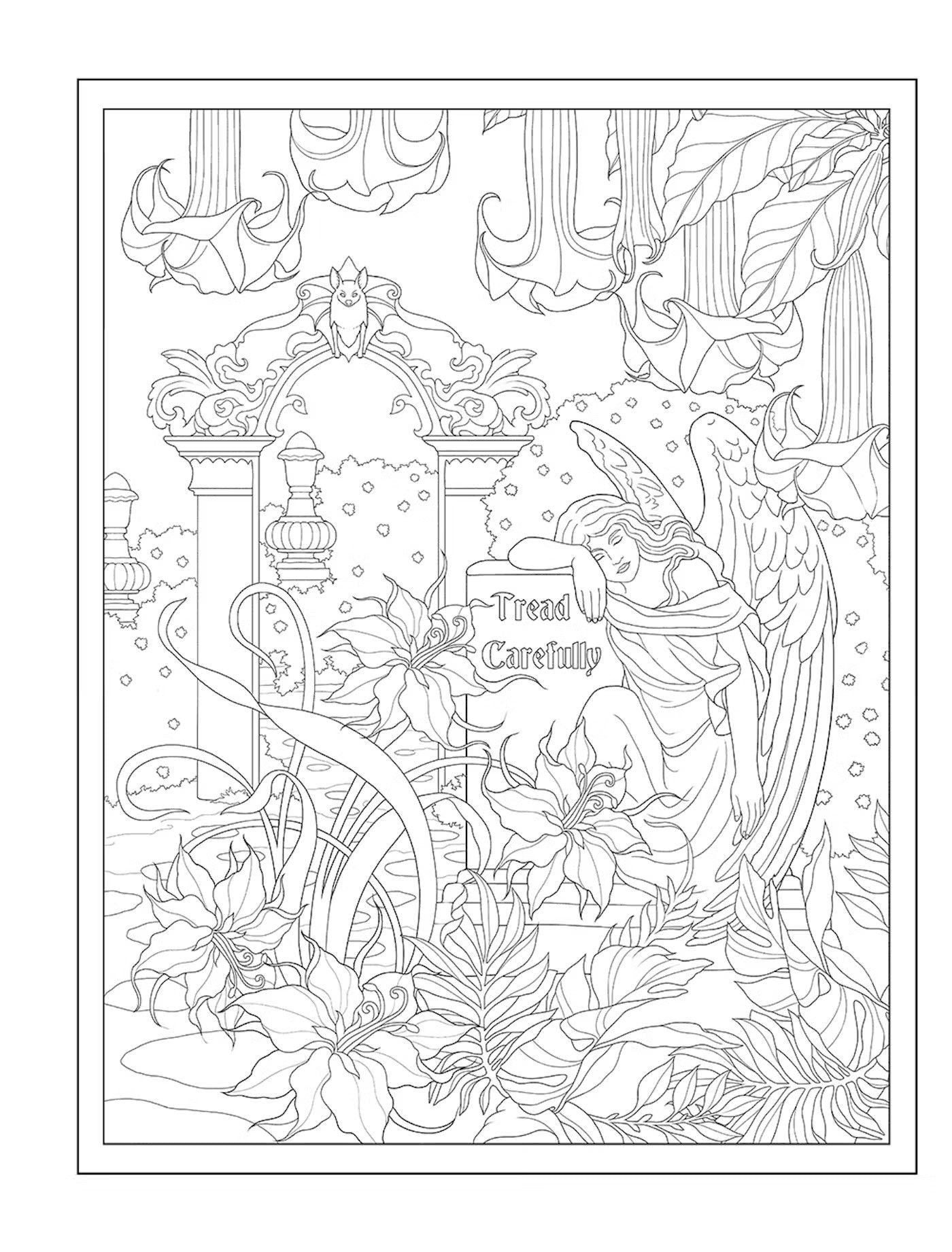Goth Gardens Coloring Book Creative Haven