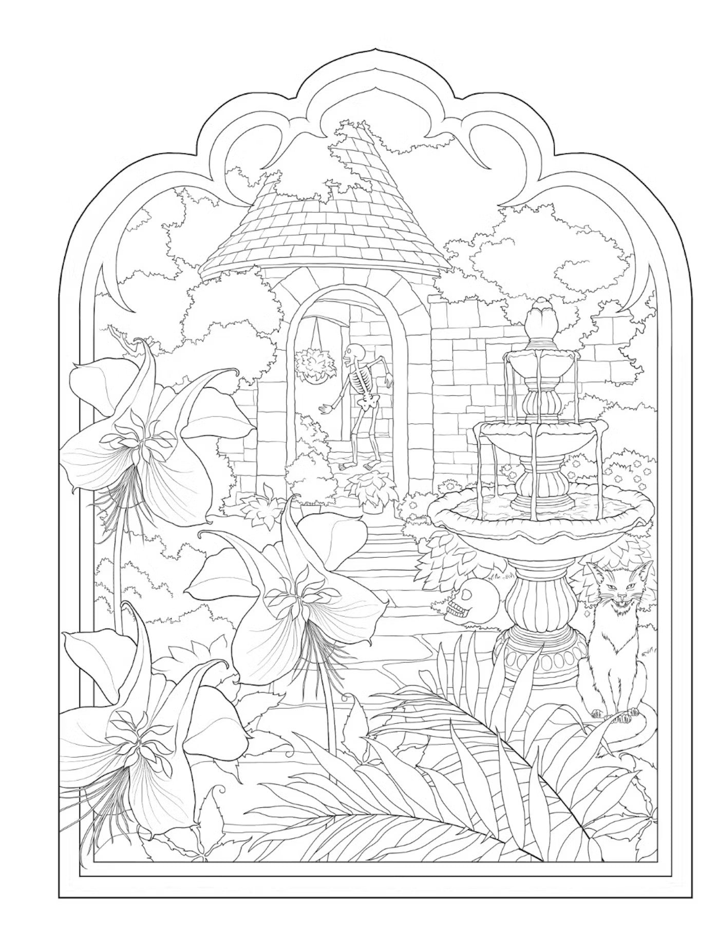 Goth Gardens Coloring Book Creative Haven