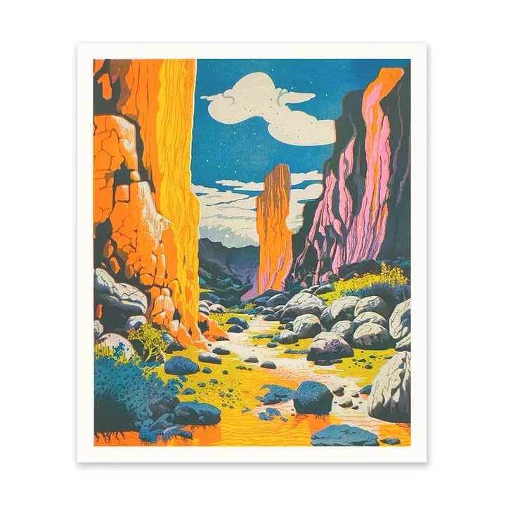 Grand Canyon Risograph Print 10x12