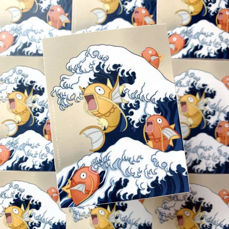 Pokemon Magikarp The Great Wave Vinyl Sticker