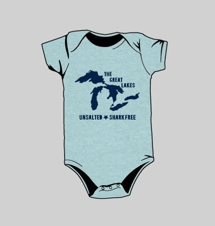 Great Lakes Unsalted Onesie Blue
