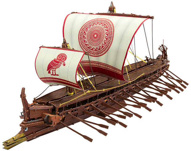 Greek Trireme Metal Model