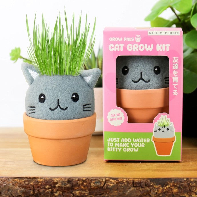 indoor plant kit gift Gift Republic Grow Pals Cat Grow Kit