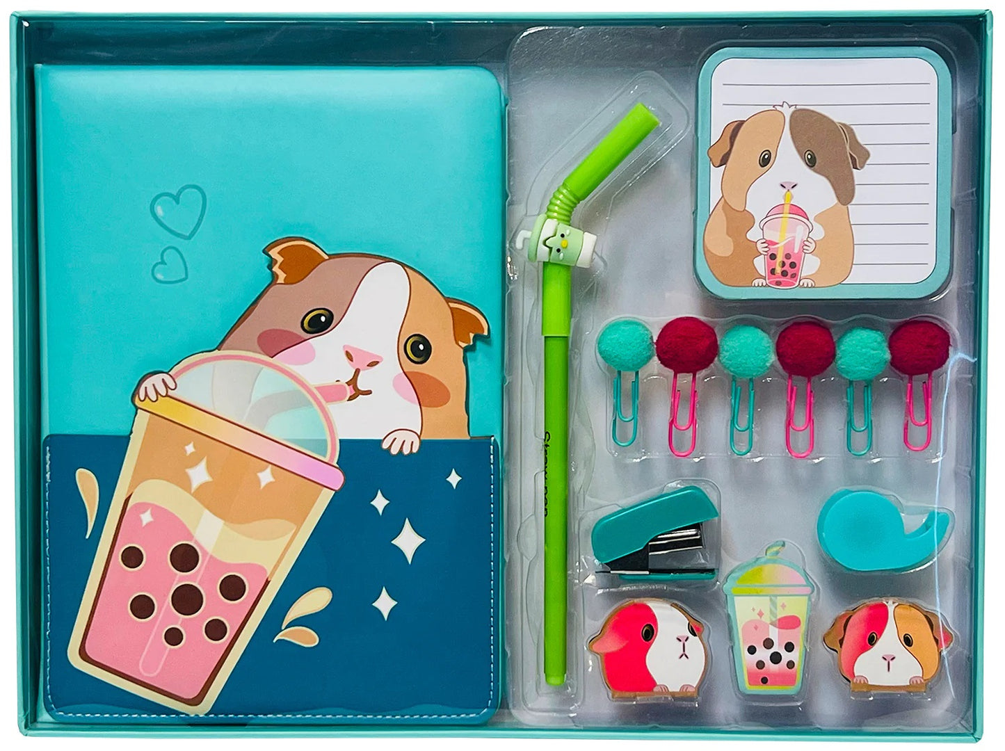 Guinea Pig Sippin' Boba Stationery Set