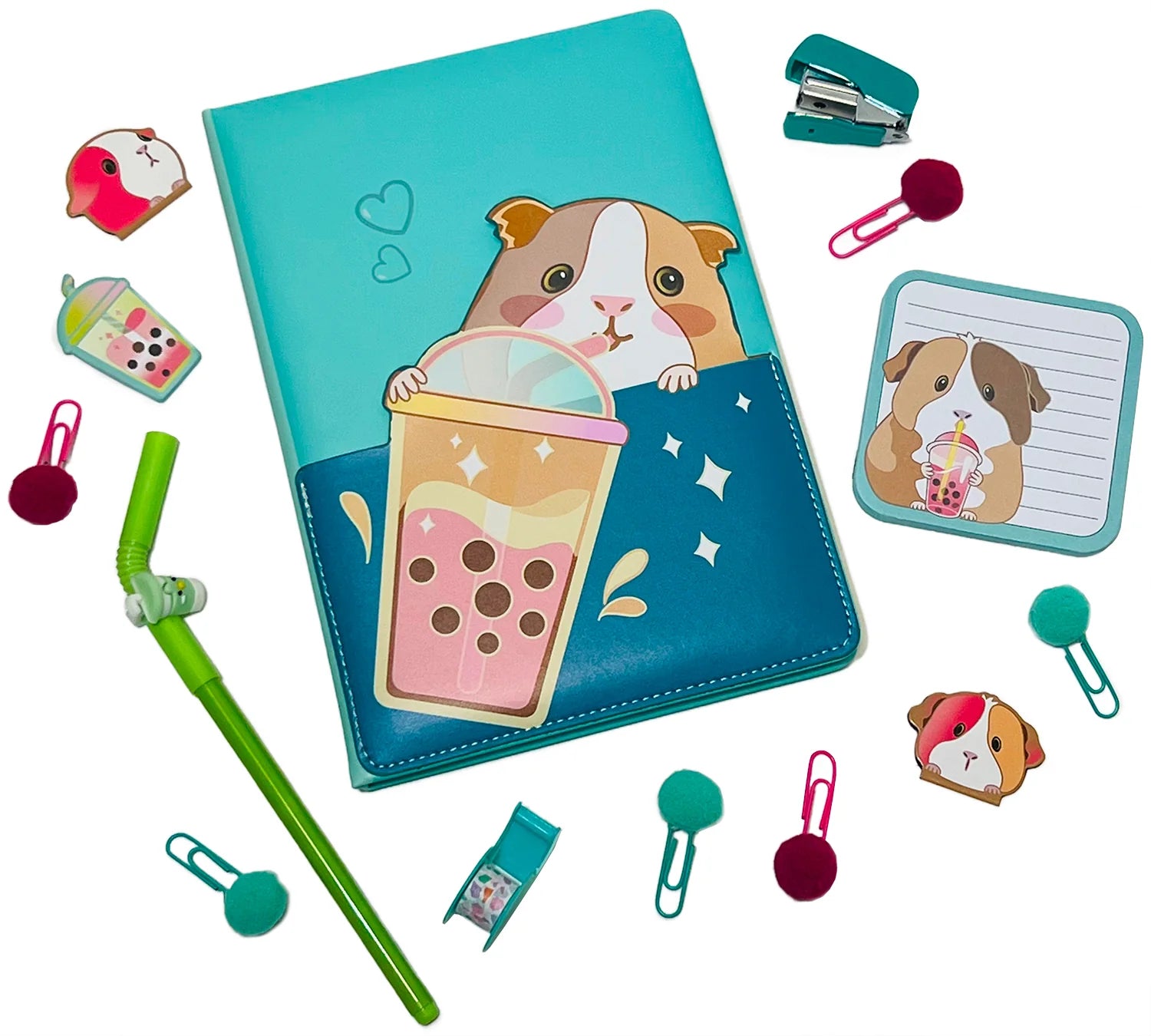 Guinea Pig Sippin' Boba Stationery Set